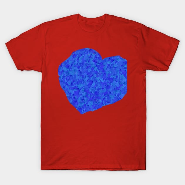 For you. Blue heart T-Shirt by Ganna_Panna